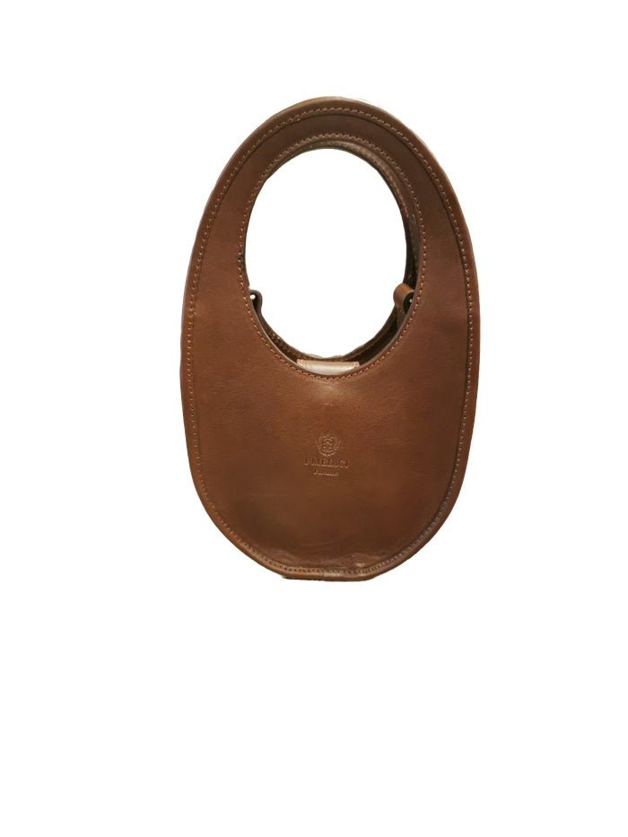 Borsa in pelle piccola con tracolla 63/1085 Marrone - Pelletteria Allegrini
