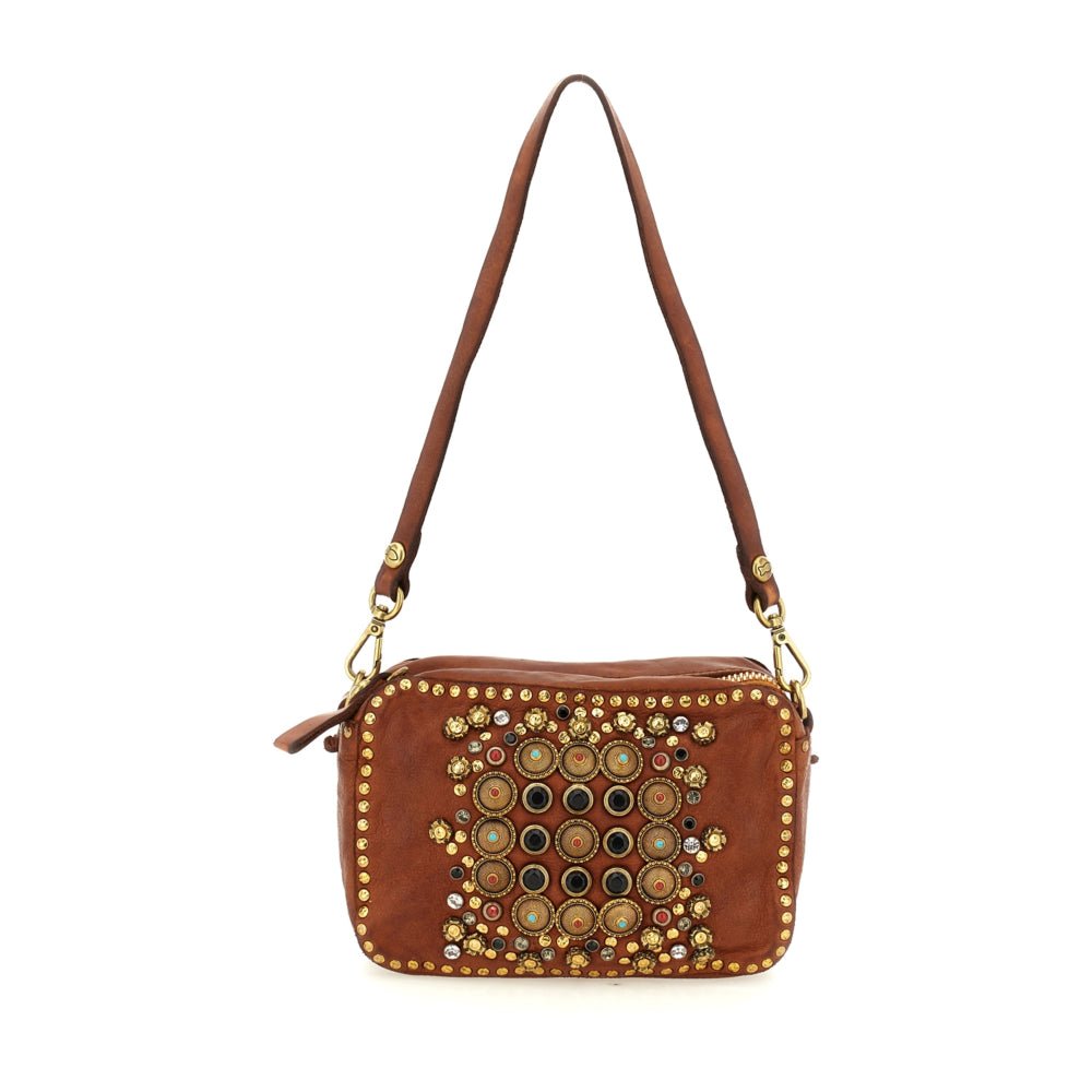 Borsa in pelle Ribes - Kate Campomaggi C001080ND X0045 cognac - Pelletteria Allegrini