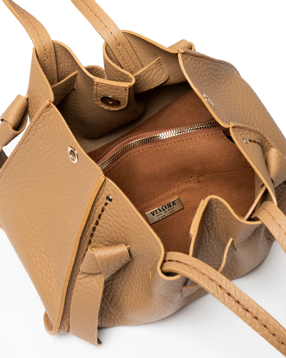 Borsa in pelle Visonà 24730 Tan