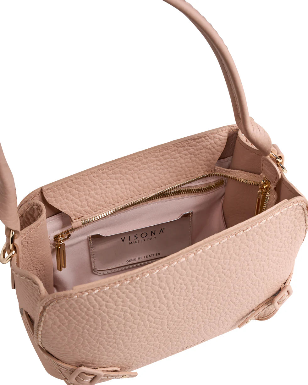 Borsa in pelle Visonà 26310 rosa