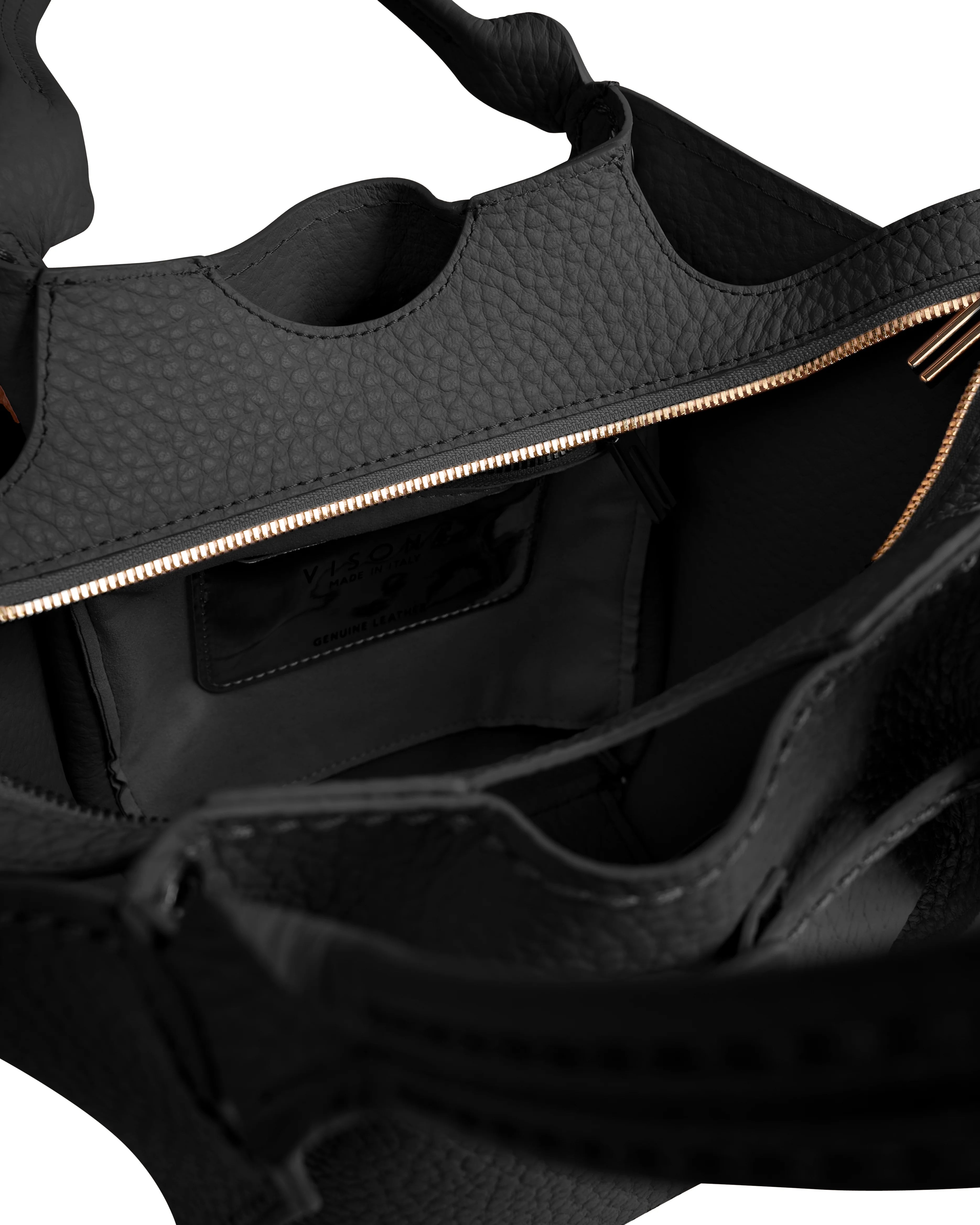 Borsa in pelle Visonà 26314 Nero