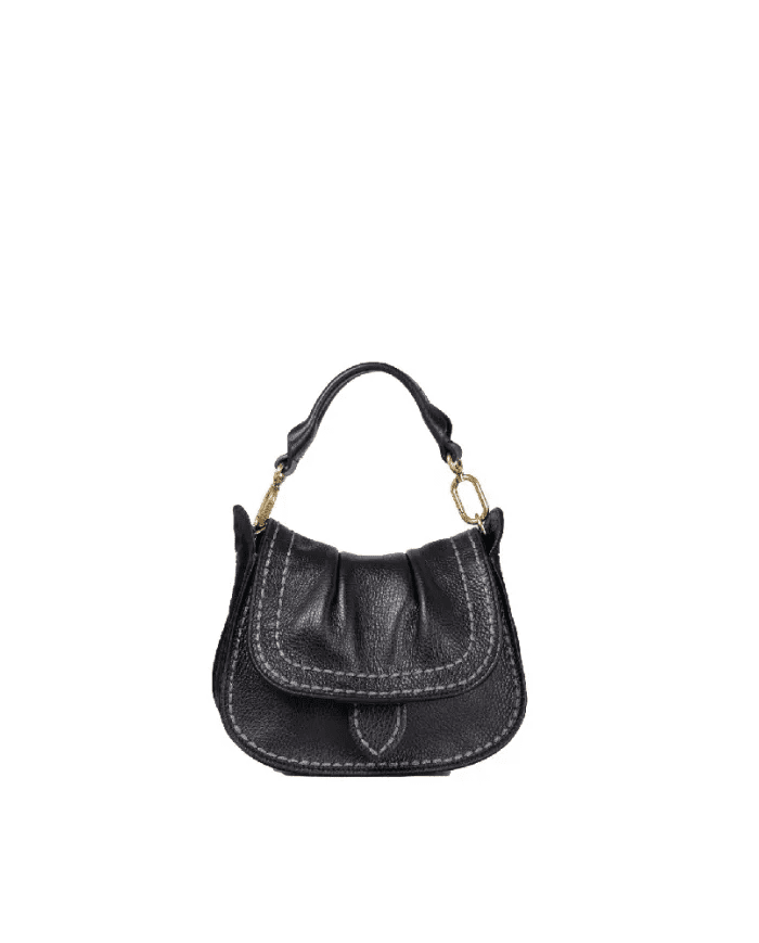 Borsa in pelle Visonà SELLA 25570 Nero - Pelletteria Allegrini