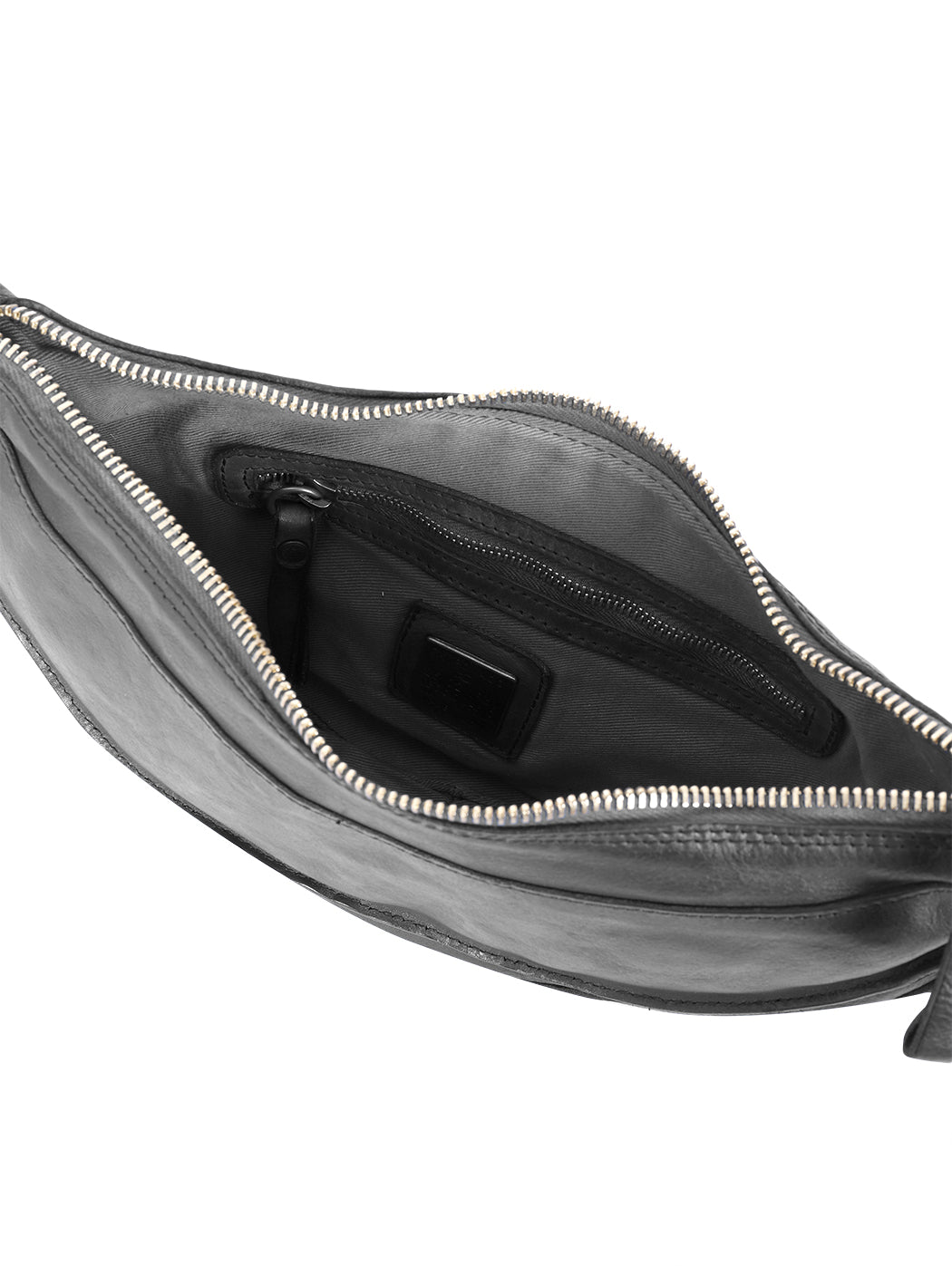 Borsa/Marsupio mezzaluna grande in pelle Campomaggi C040240ND X0001 nero