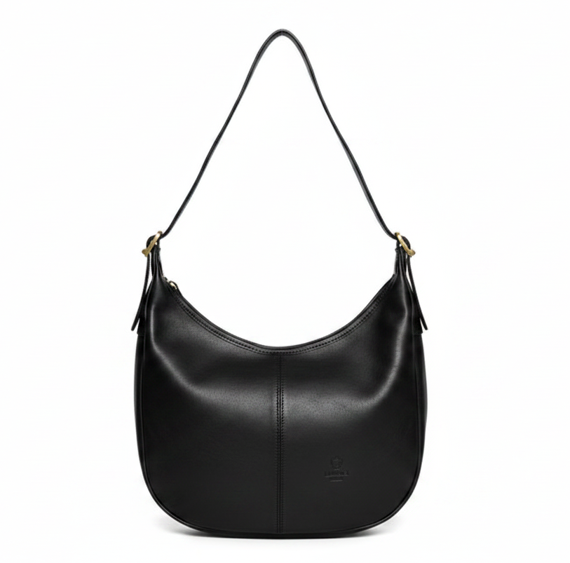Borsa a mezza luna in pelle I Medici 63/2300 nero