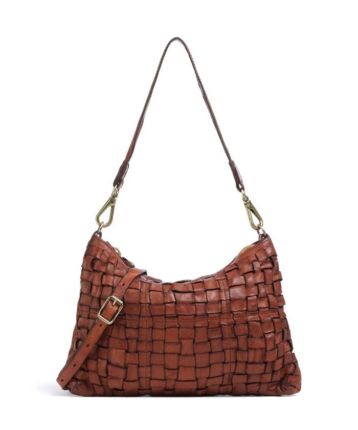 Borsa monospalla Edera Carla Campomaggi C040590ND X2273 Cognac - Pelletteria Allegrini
