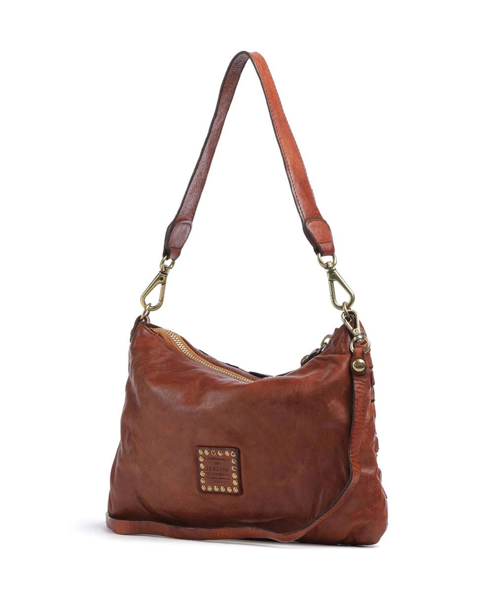 Borsa monospalla Edera Carla Campomaggi C040590ND X2273 Cognac - Pelletteria Allegrini