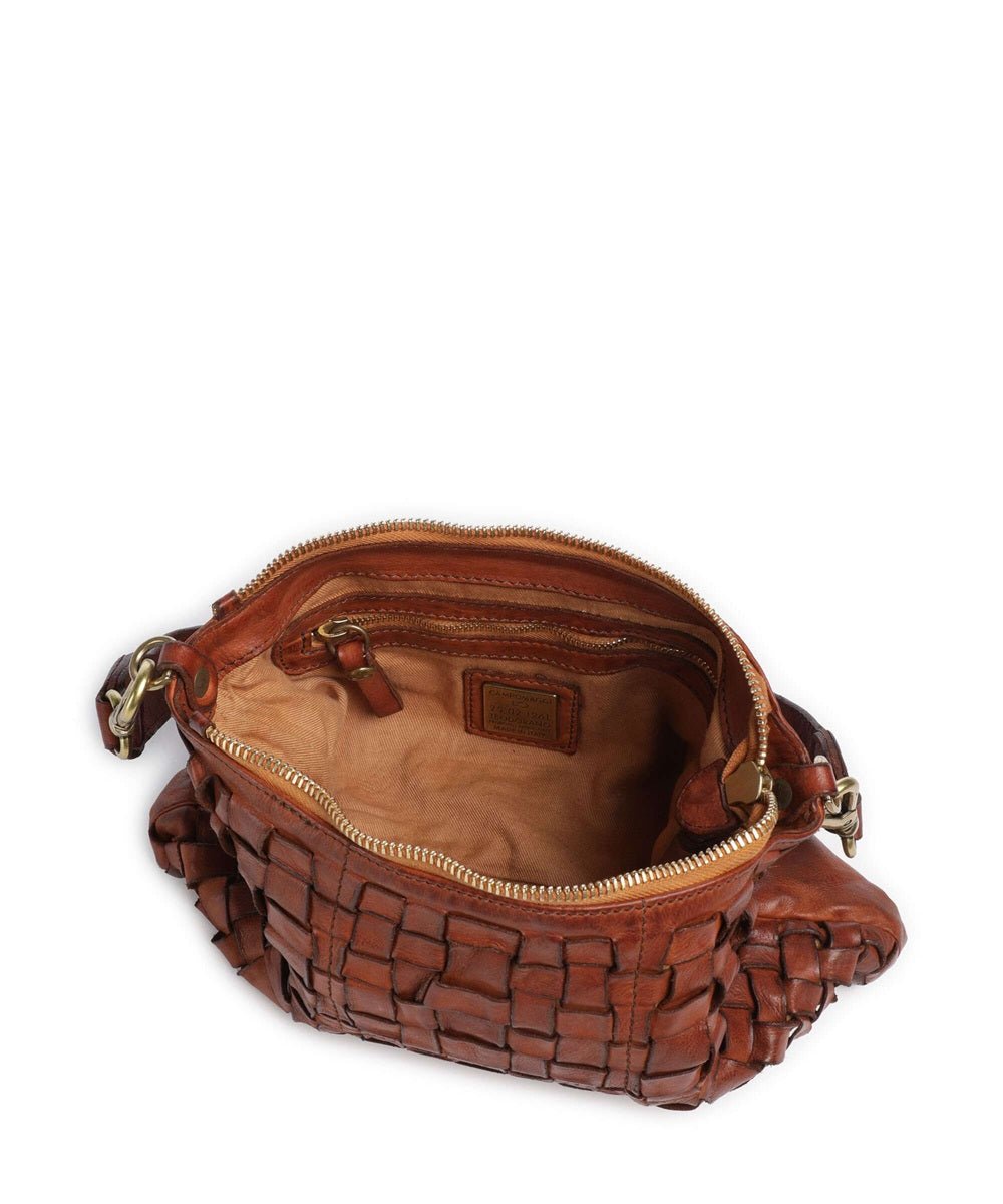 Borsa monospalla Edera Carla Campomaggi C040590ND X2273 Cognac - Pelletteria Allegrini