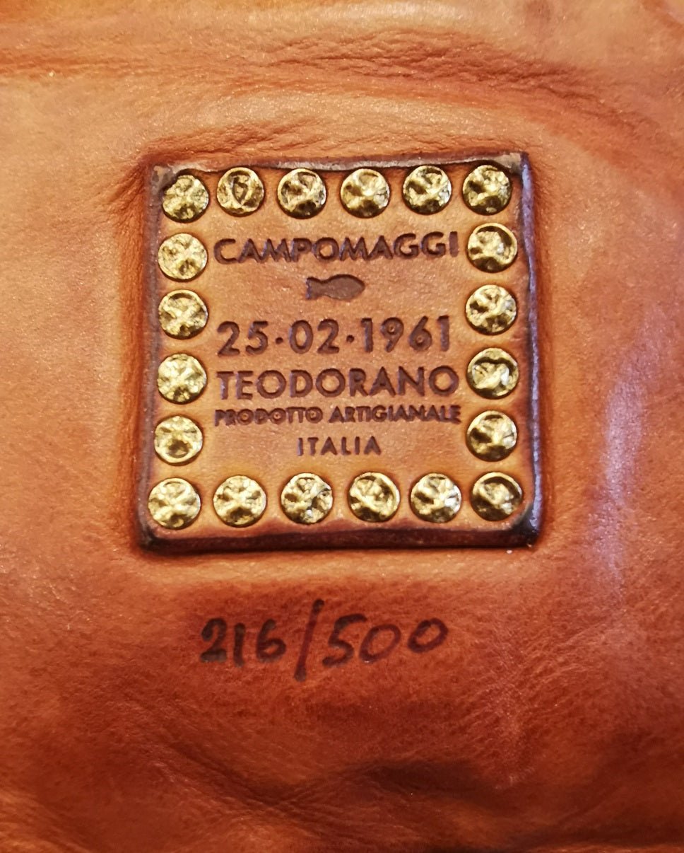 Borsa monospalla in pelle SOFIA BAG ANNIVERSARY Campomaggi C046470ND - X1755 216/500 Cognac - Pelletteria Allegrini