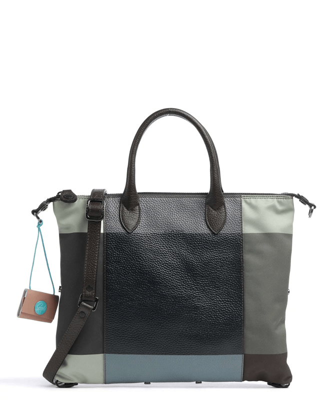 Borsa pelle/tessuto G3 Pop Gabs G000038T2 - X2667 Nero - Pelletteria Allegrini