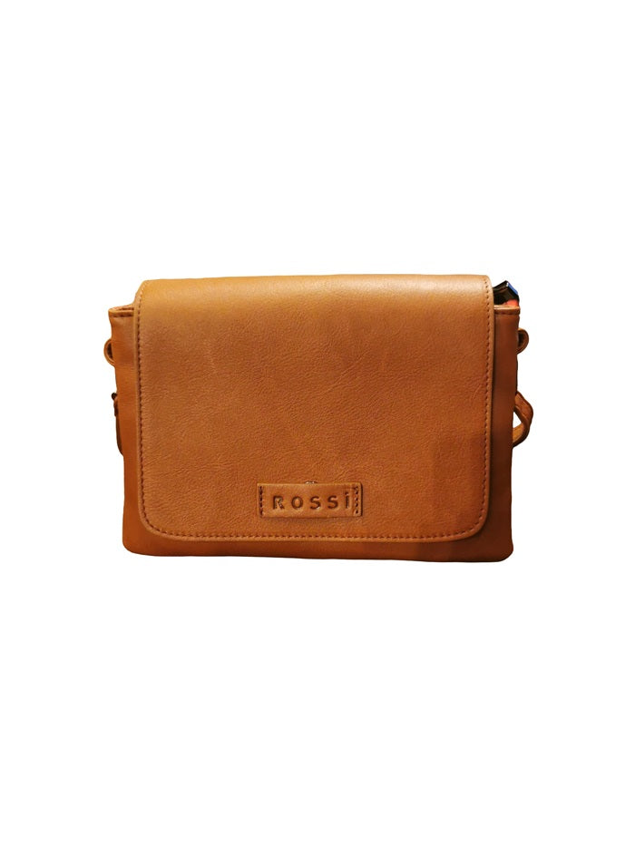 Borsa piccola in pelle Bruno Rossi R219 Brandy