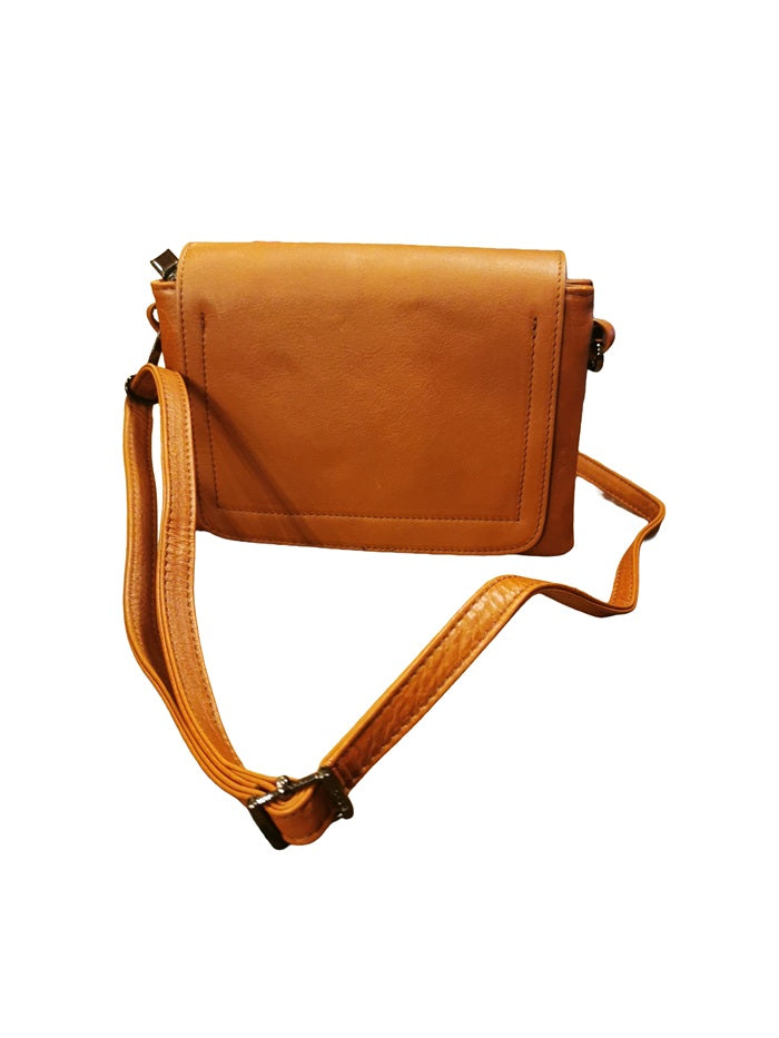 Borsa piccola in pelle Bruno Rossi R219 Brandy
