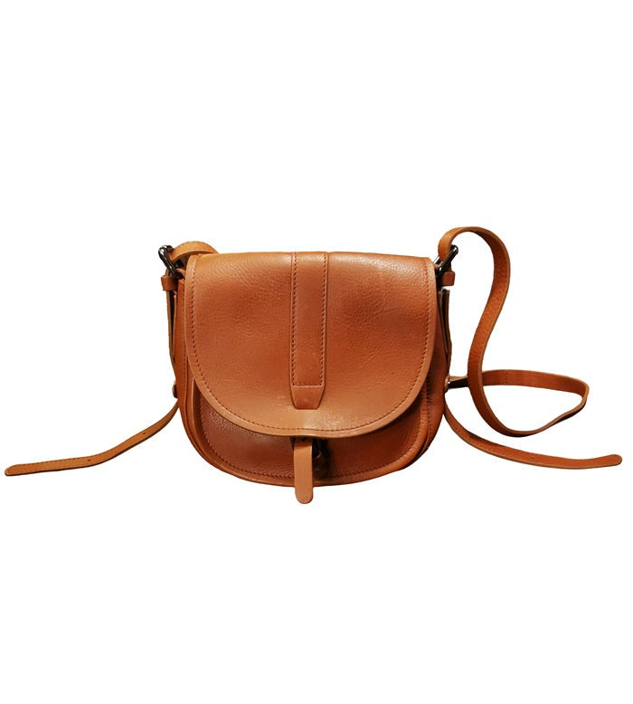 Small Leather Bag Bruno Rossi R317 Brandy