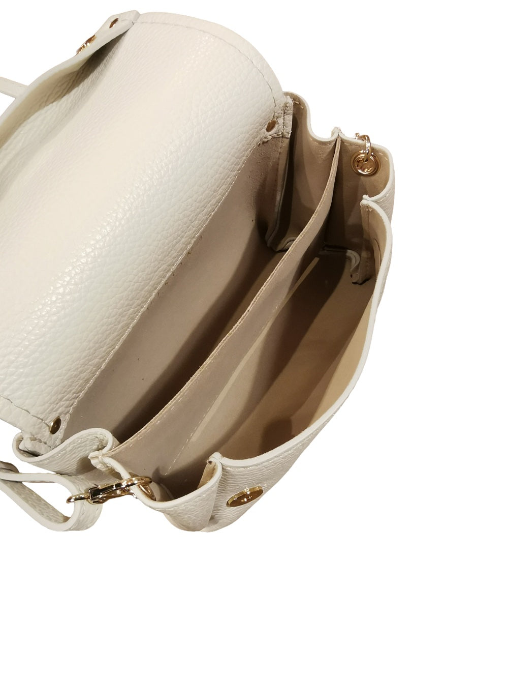 Borsa piccola in pelle con tracolla VISONA' 24805 Latte