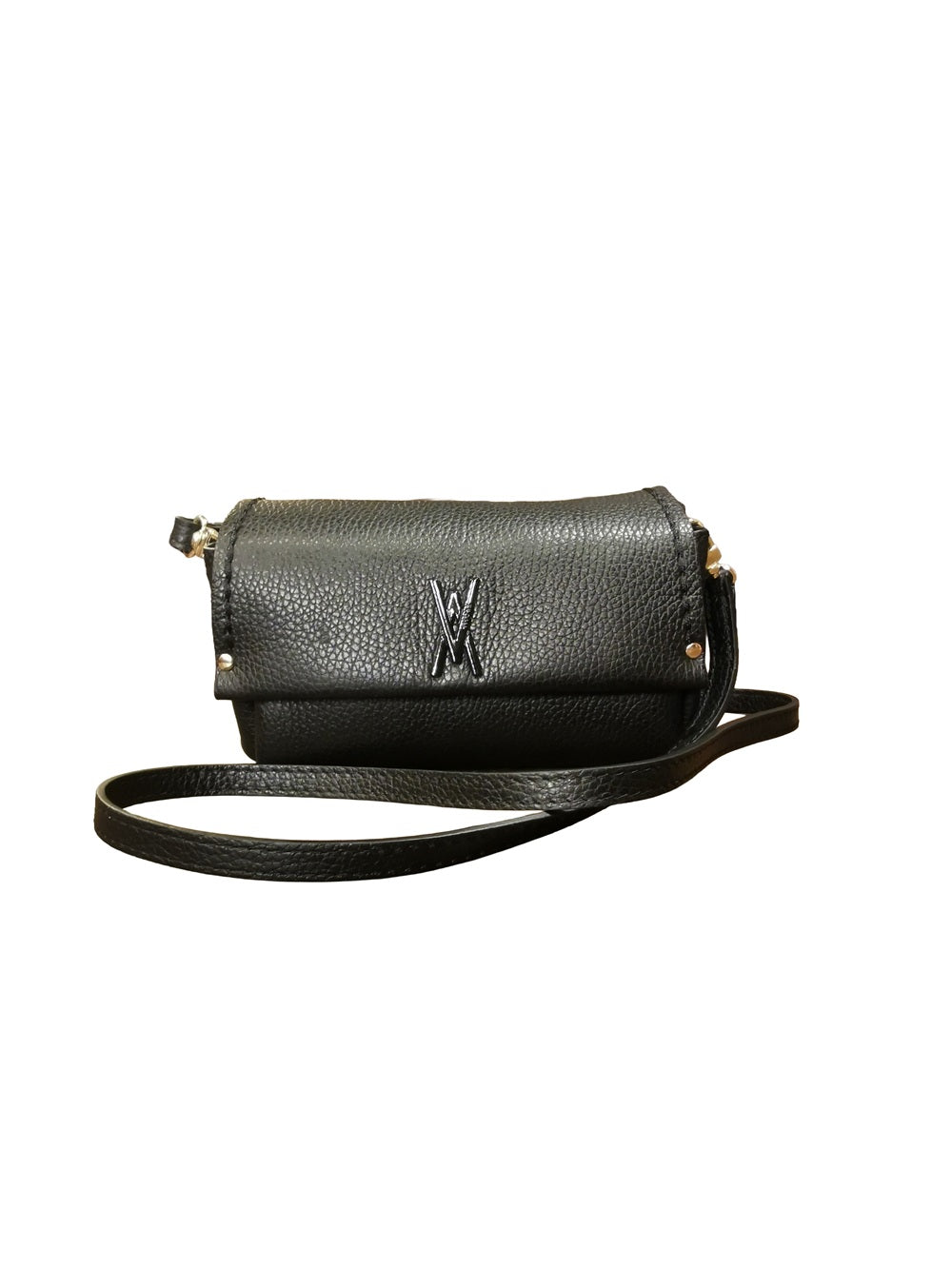 Borsa piccola in pelle con tracolla VISONA' 24805 Nero