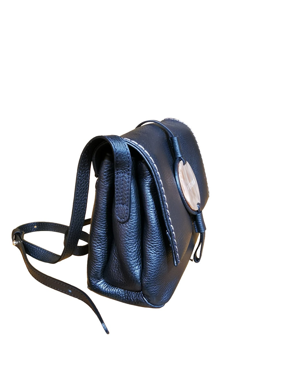 Borsa piccola in pelle con tracolla Visonà 26321 Nero
