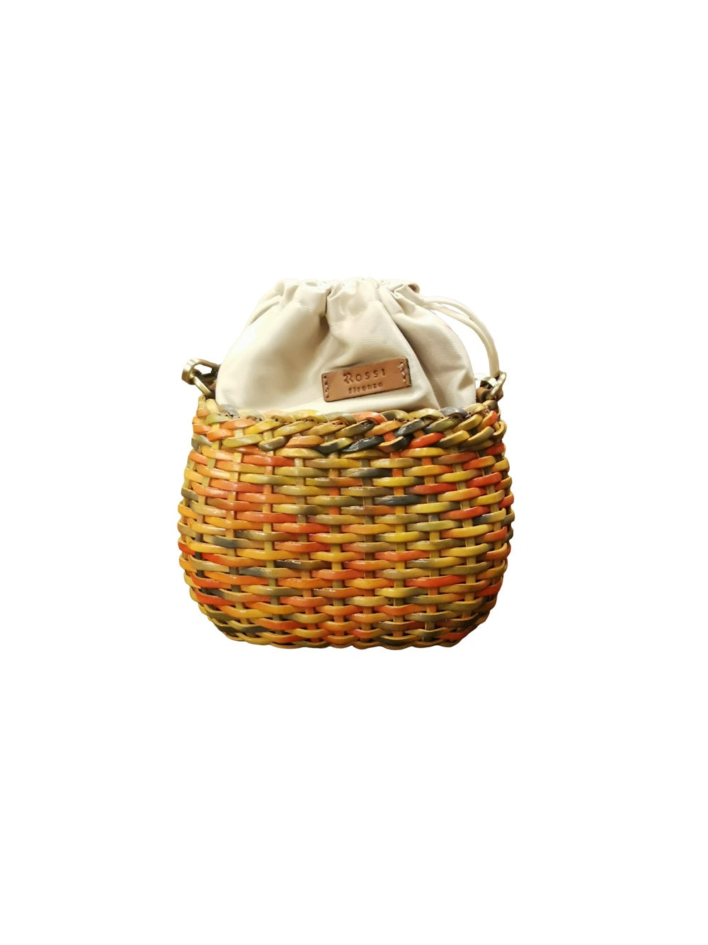 Borsa piccola in pelle intrecciata Bruno Rossi T1 Multicolor