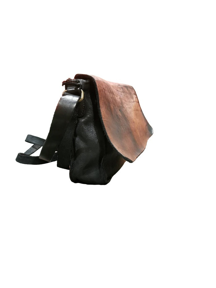 Small leather bag Pelletteria Allegrini Filippo 1570 Black