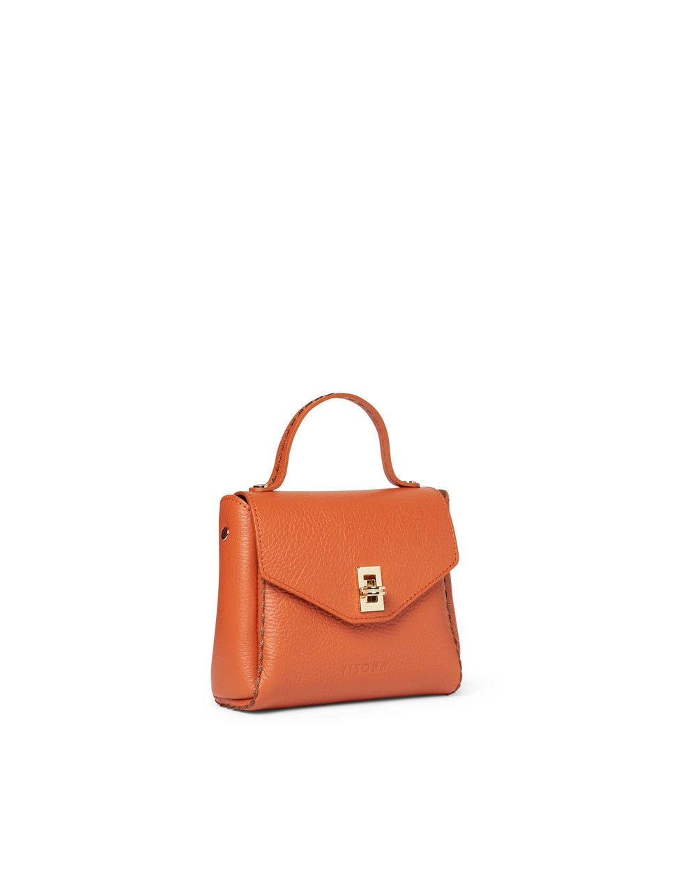 Borsa piccola in pelle Visonà 20640 Papaya