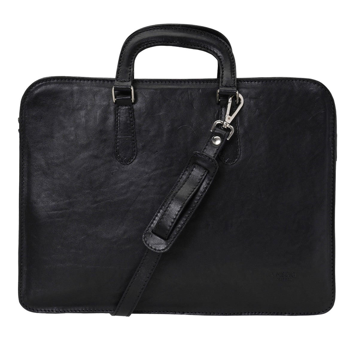 Borsa porta documenti in pelle I Medici 63/081 Nero