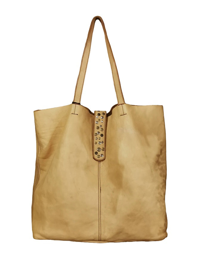 Borsa shopper in pelle Pelletteria Allegrini Filippo 1039 Beige