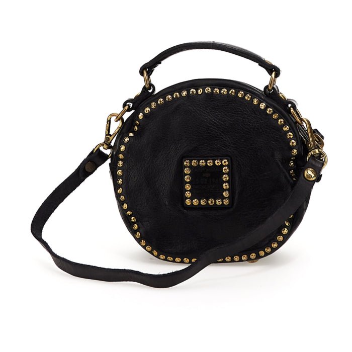 Borsa tonda in pelle Orosei Campomaggi C000860ND X0045 nero - Pelletteria Allegrini