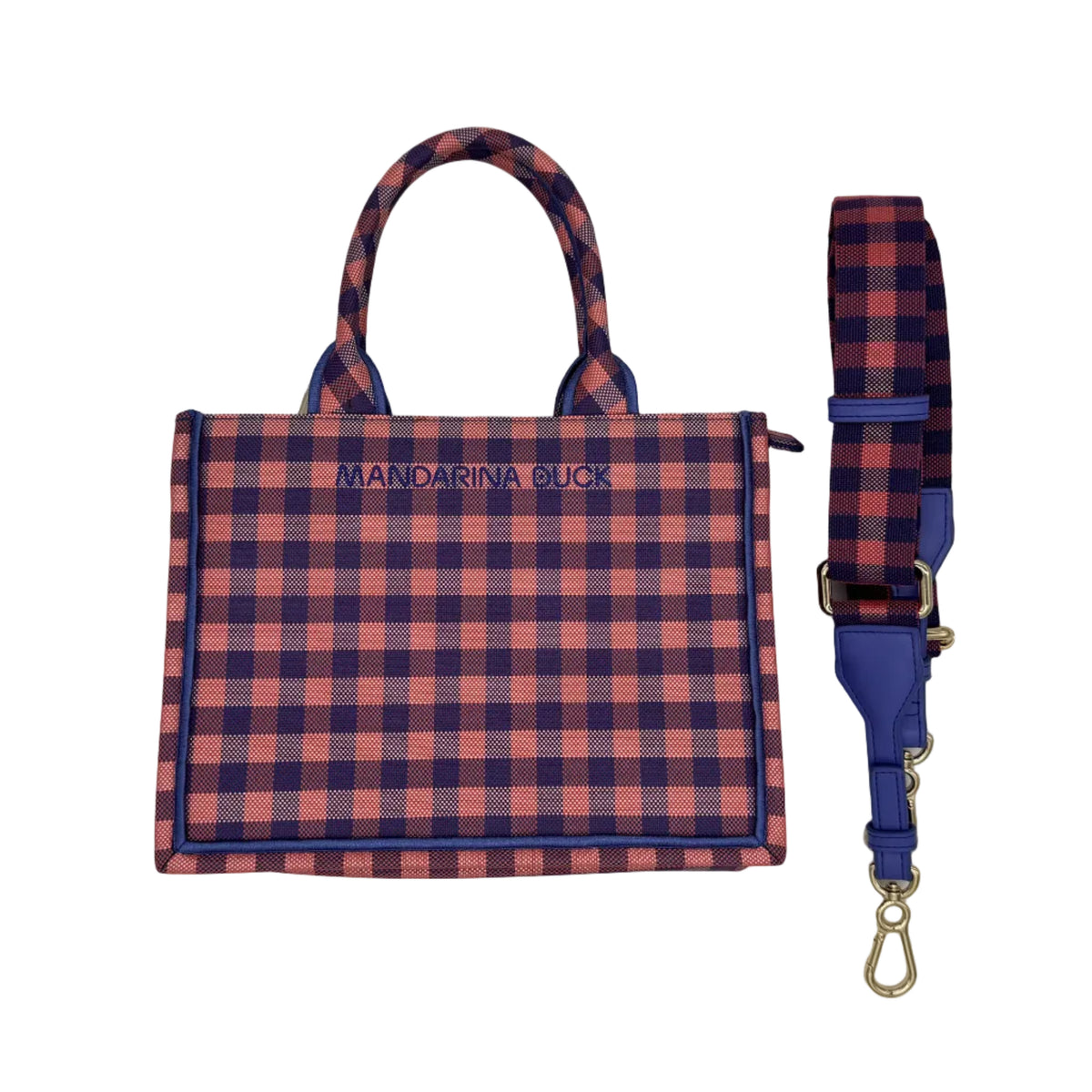 Borsa Tote Shopper in tessuto MD20 Mandarina Duck, è realizzata in mitrix, materiale leggero, resistente e dall’effetto cangiante