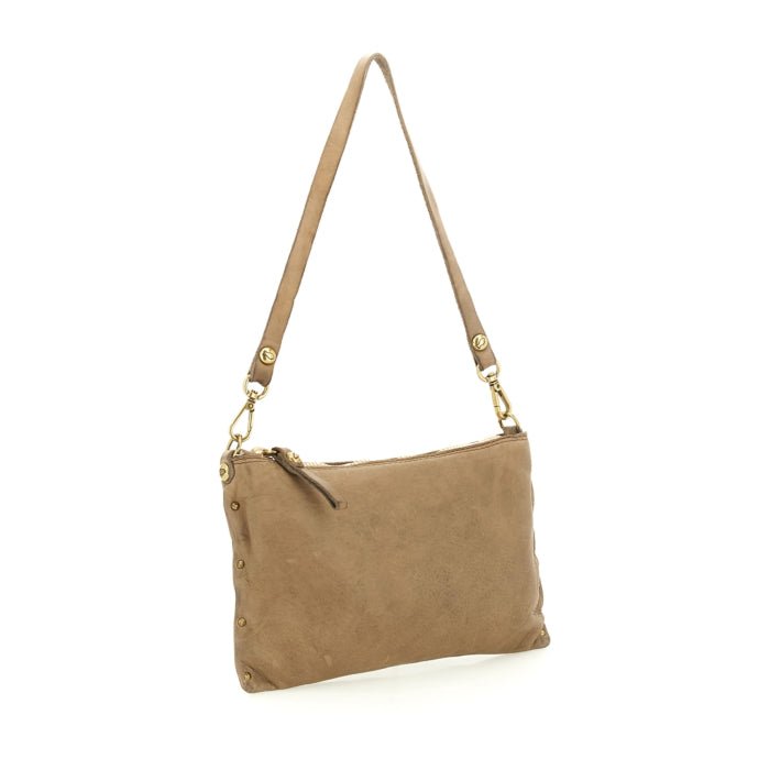 Borsa tracolla Lucca - Giulia in pelle Campomaggi C043700ND X0007 ghiaccio - Pelletteria Allegrini