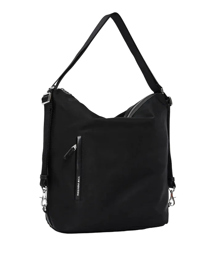 Borsa/zaino in tessuto Hunter MandarinaDuck P10VCT41 Nero