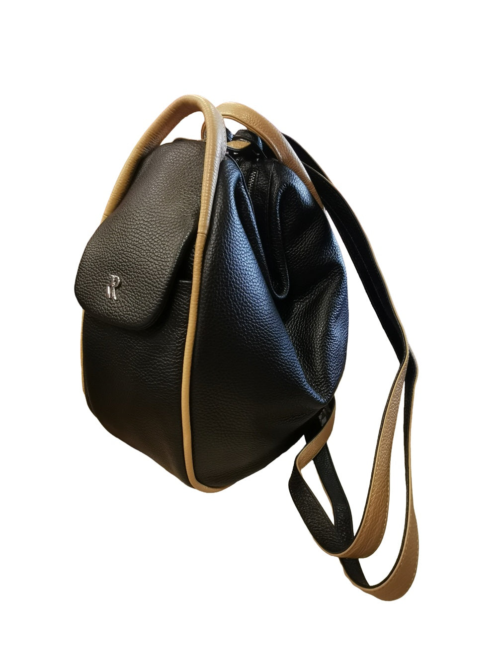 Borsa/zaino grande Bruno Rossi MLX14 Nero/Biscotto