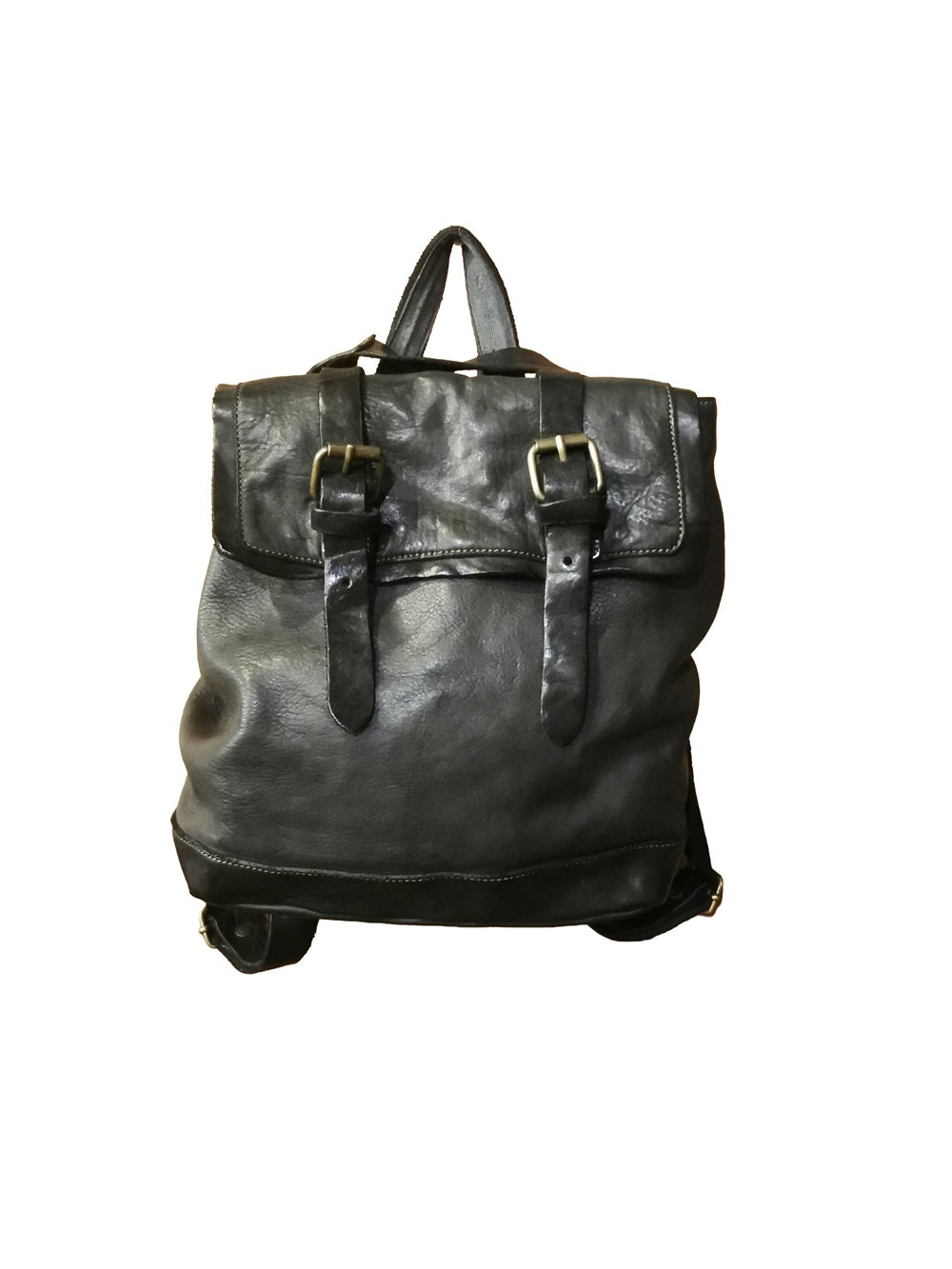 Borsa che si trasforma e diventa zaino, interamente realizzata in morbida pelle. Made in Italy