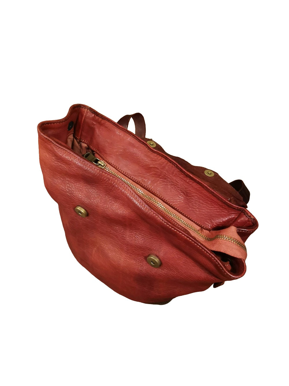 Borsa che si trasforma e diventa zaino, interamente realizzata in morbida pelle. Made in Italy