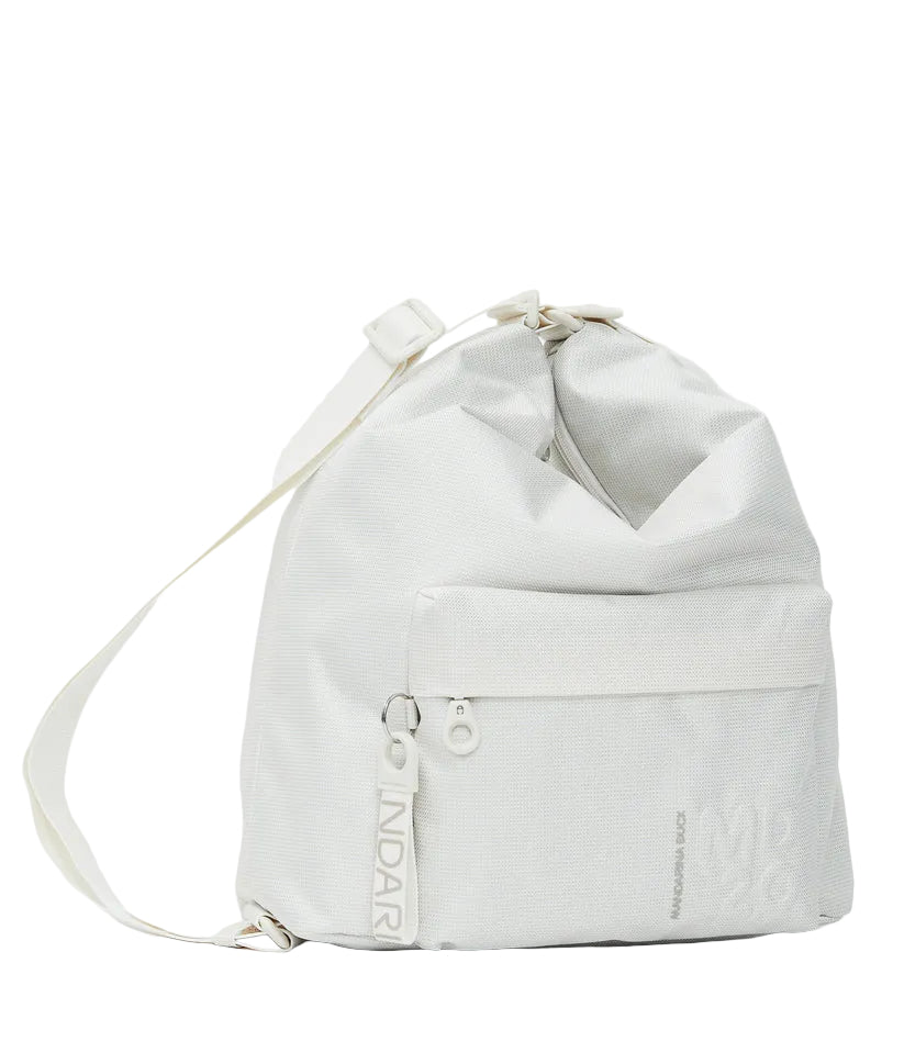Handbag/backpack in fabric MD20 Mandarina Duck P10QMT09 Milk