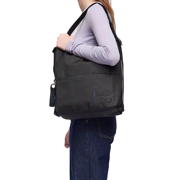 Bag/Backpack slide in fabric Md20 Mandarina Duck P10QMT38 Black