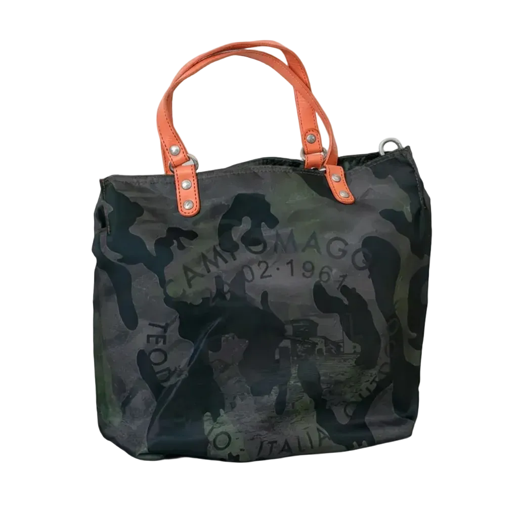 Shopping tessuto Vela Camouflage di Campomaggi C041720ND X2632 arancio