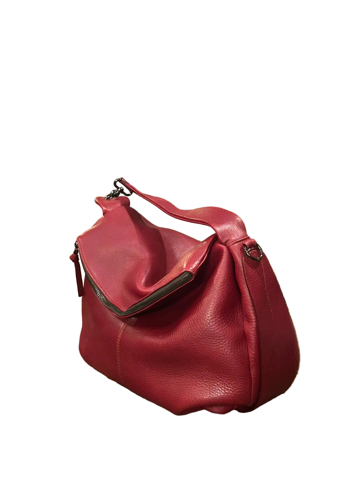 Borsa a spalla in pelle tamponata Bruno Rossi R76/G bordeaux