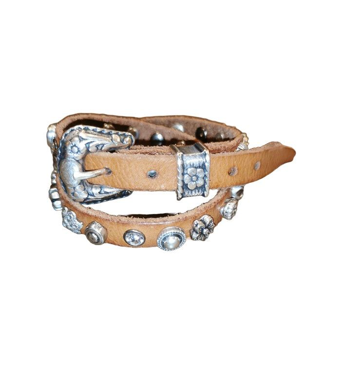 Bracciale Diamante doppio giro in pelle CAMPOMAGGI C002270ND X2743 cognac