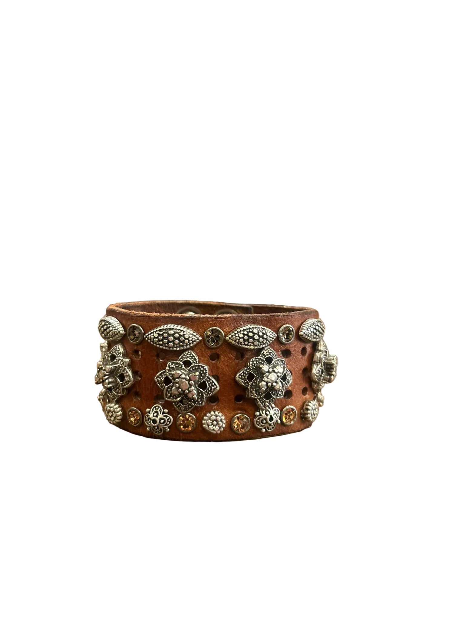 Bracciale in pelle Campomaggi C002170ND X2983 Cognac - Pelletteria Allegrini