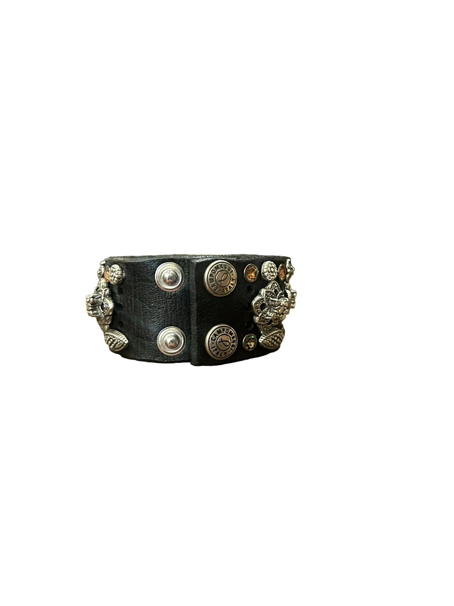 Bracciale in pelle Campomaggi C002170ND X2983 Nero - Pelletteria Allegrini