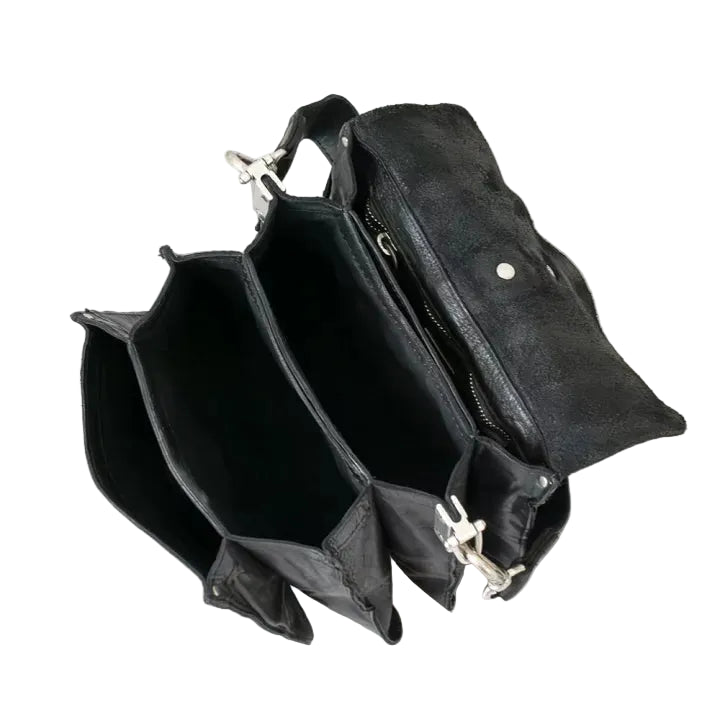 Borsa a tracolla in pelle Campomaggi C04265ND X2876 nero