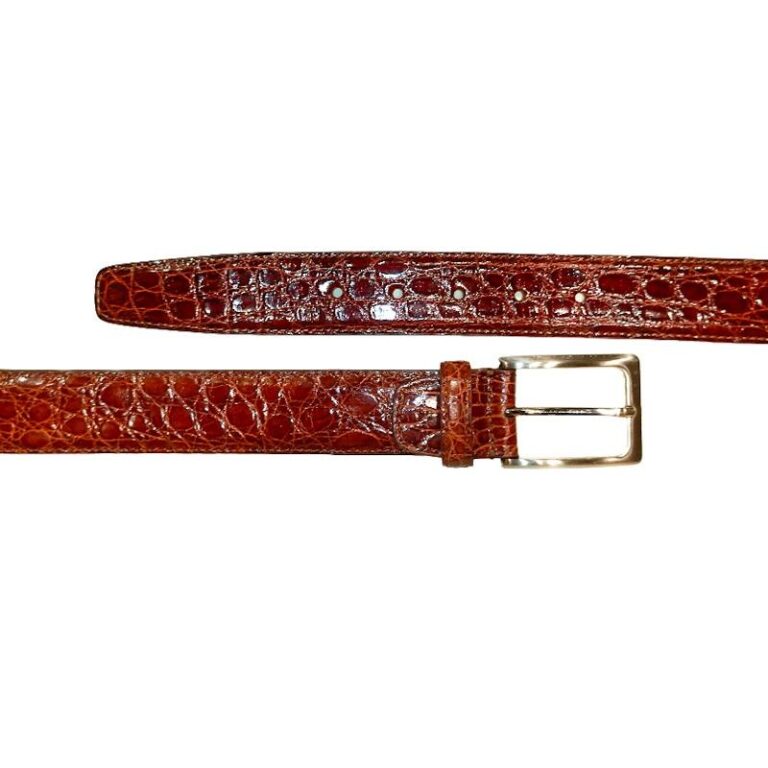 Cintura uomo in vero coccodrillo C102COC golden