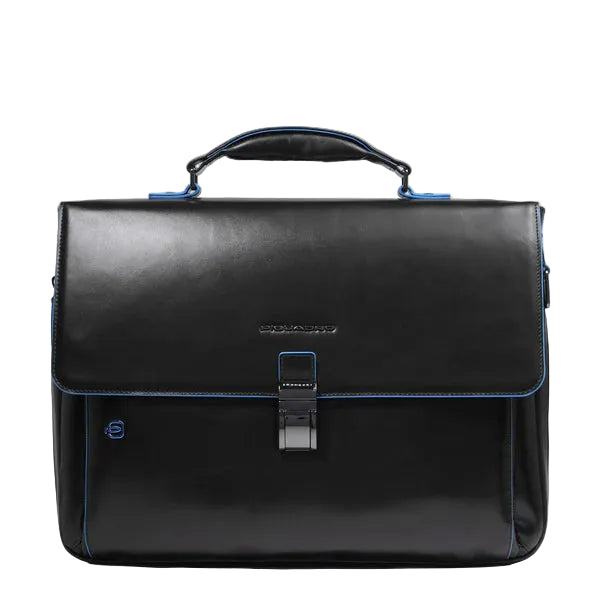 Cartella in pelle con patta Piquadro CA3111B2 Nero