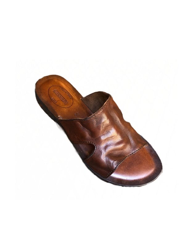 Ciabatta in cuoio donna Pelletteria Allegrini Filippo W1708 marrone