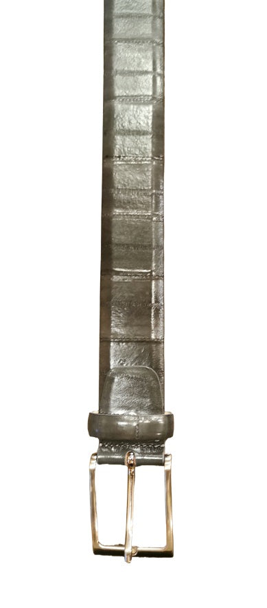 Cintura da uomo in pelle di anguilla Pelletteria Allegrini Filippo C102ANG grigio