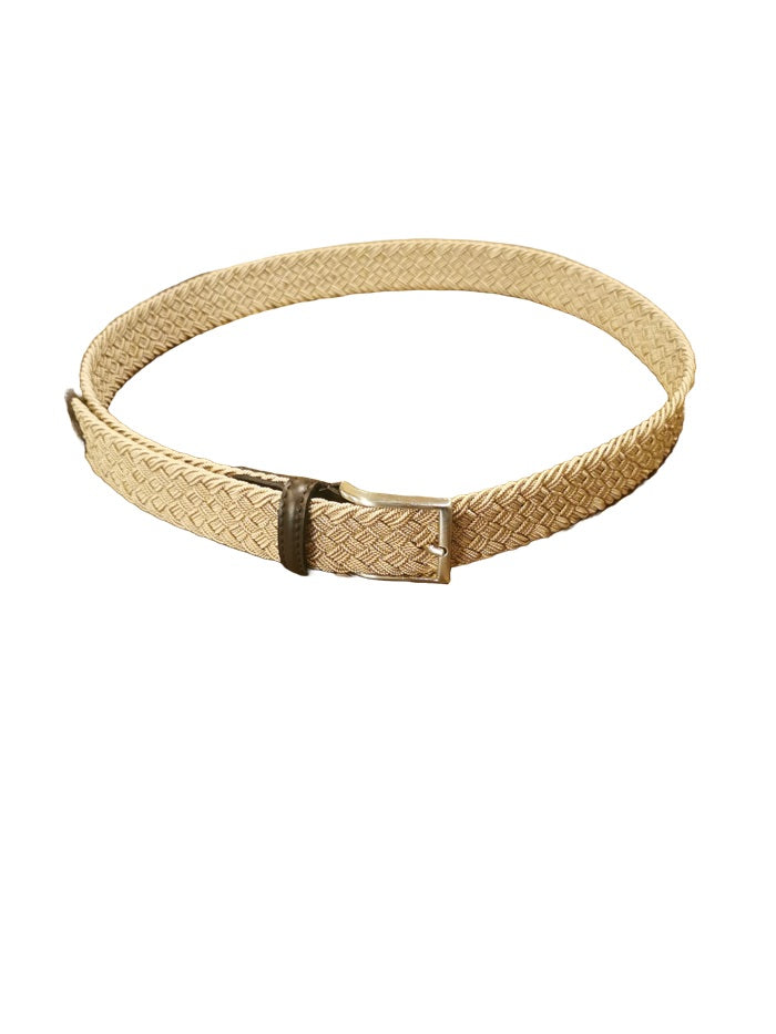 Cintura elasticizzata con rifiniture in pelle Pelletteria Allegrini Filippo 6191STOCK beige