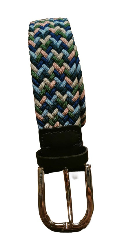 Cintura elasticizzata Pelletteria Allegrini Filippo S37 Azzurro