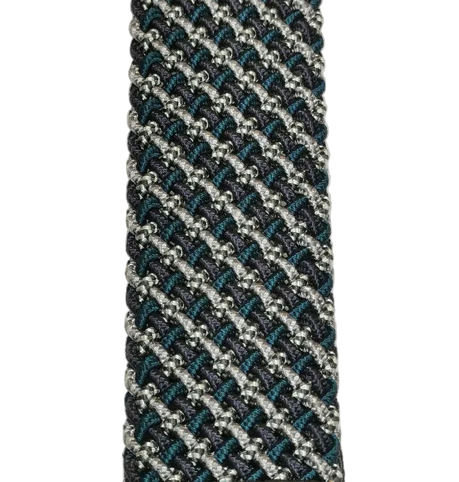 Cintura elasticizzata Pelletteria Allegrini Filippo SR055 ottanio