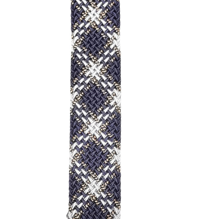 Cintura elasticizzata Pelletteria Allegrini Filippo 6177/7375 blu/grigio chiaro var4