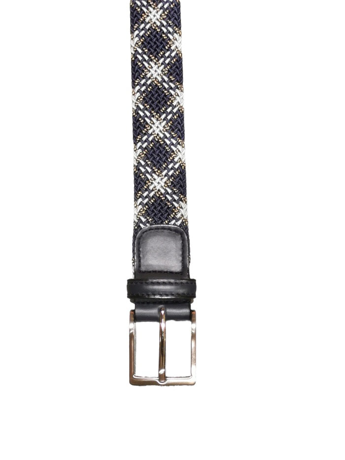 Cintura elasticizzata Pelletteria Allegrini Filippo 6177/7375 blu/grigio chiaro var4