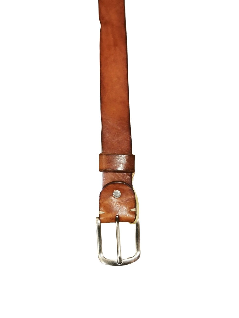 Cintura in cuoio con borchie Pelletteria Allegrini Filippo CT133/35 Cognac - Pelletteria Allegrini