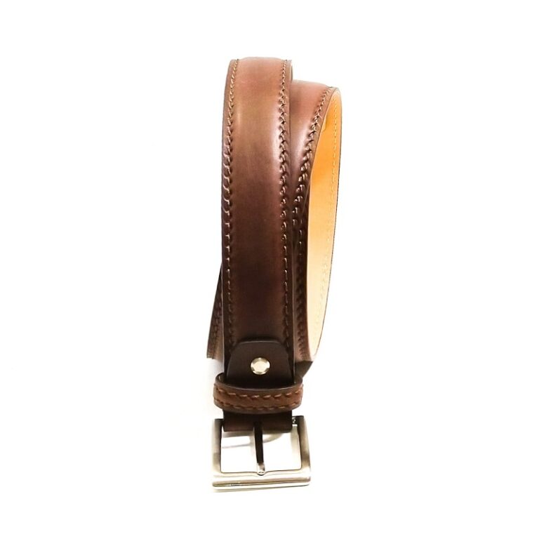 Cintura in Cuoio da uomo Pelletteria Allegrini Filippo C102CUO MARCAPUNTO testa di moro